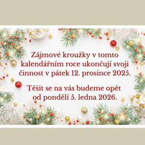 UKONČENÍ KROUŽKŮ PŘED VÁNOCEMI 