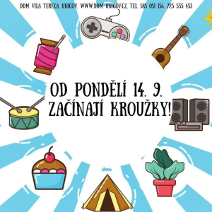 KROUŽKY ZAHAJUJÍ SVOJI ČINNOST 14.9.2026